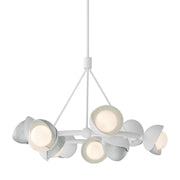 Brooklyn 9-Light 32" Double Shade Ring Chandelier in White