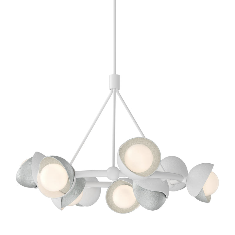 Brooklyn 9-Light 32" Double Shade Ring Chandelier in White