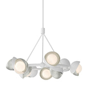 Brooklyn 9-Light 32" Double Shade Ring Chandelier in White