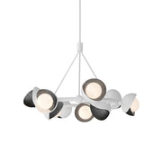Brooklyn 9-Light 32" Double Shade Ring Chandelier in White