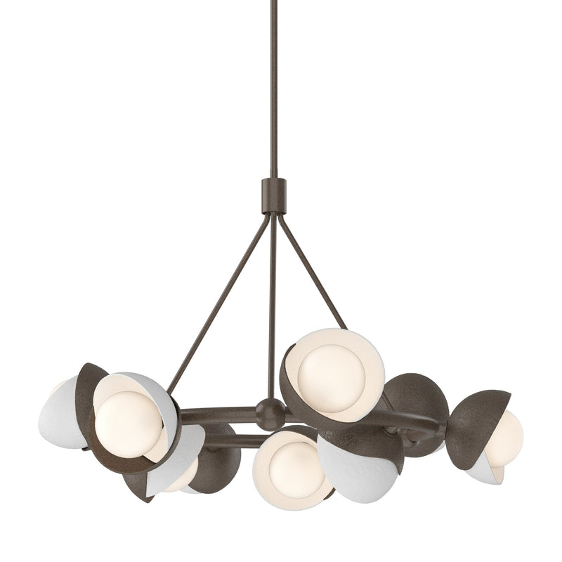 Brooklyn 9-Light 32" Double Shade Ring Chandelier in Bronze