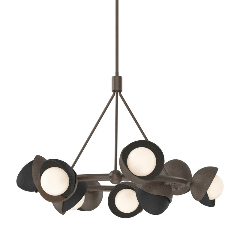 Brooklyn 9-Light 32" Double Shade Ring Chandelier in Bronze