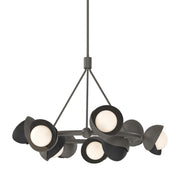 Brooklyn 9-Light 32" Double Shade Ring Chandelier in Dark Smoke