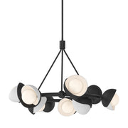 Brooklyn 9-Light 32" Double Shade Ring Chandelier in Black