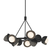 Brooklyn 9-Light 32" Double Shade Ring Chandelier in Black