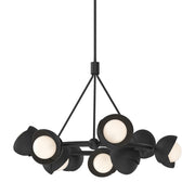 Brooklyn 9-Light 32" Double Shade Ring Chandelier in Black