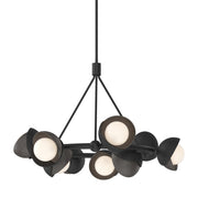 Brooklyn 9-Light 32" Double Shade Ring Chandelier in Black
