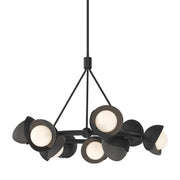 Brooklyn 9-Light 32" Double Shade Ring Chandelier in Black