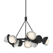 Brooklyn 9-Light 32" Double Shade Ring Chandelier in Black