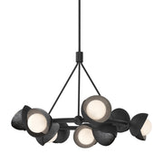 Brooklyn 9-Light 32" Double Shade Ring Chandelier in Black