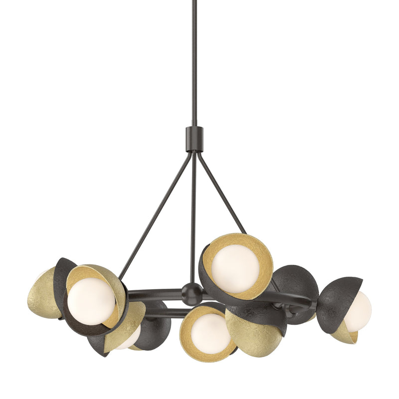 Brooklyn 9-Light 32" Double Shade Ring Chandelier in Oil Rubbed Bronze