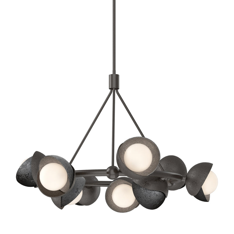 Brooklyn 9-Light 32" Double Shade Ring Chandelier in Oil Rubbed Bronze