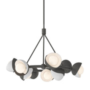 Brooklyn 9-Light 32" Double Shade Ring Chandelier in Natural Iron