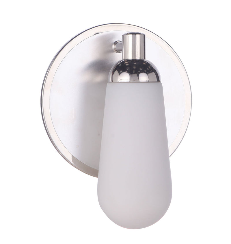 Riggs 1 Light 7.25" Wall Sconce in Brushed Polished Nickel / Polished Nickel