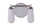 Riggs 2 Light 12.38" Vanity in Brushed Polished Nickel / Polished Nickel