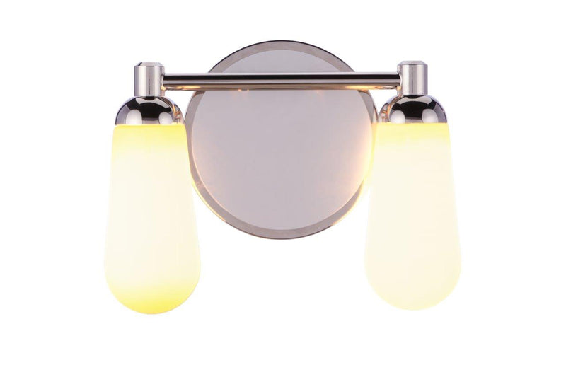Riggs 2 Light 12.38" Vanity in Brushed Polished Nickel / Polished Nickel