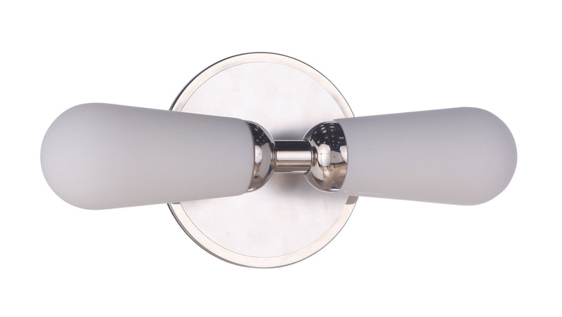 Riggs 2 Light 16" Linear Vanity in Brushed Polished Nickel / Polished Nickel