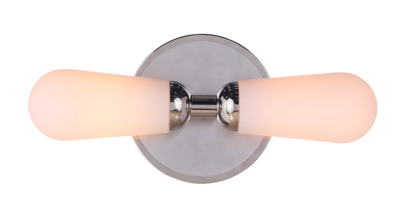 Riggs 2 Light 16" Linear Vanity in Brushed Polished Nickel / Polished Nickel