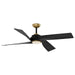 CF96956-BG - Horizon 56" Ceiling Fan in Brushed Gold by Kuzco Lighting