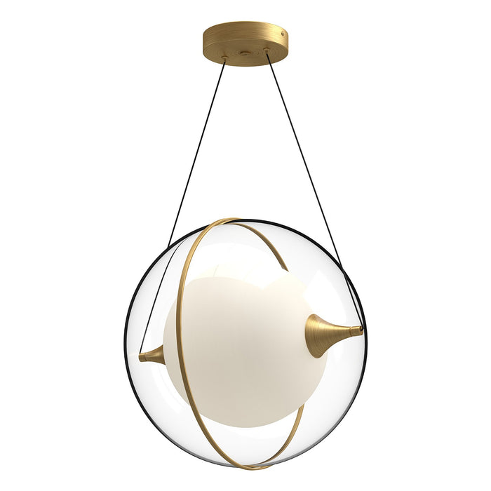 Aries LED Pendant in Brushed Gold - Lamps Expo