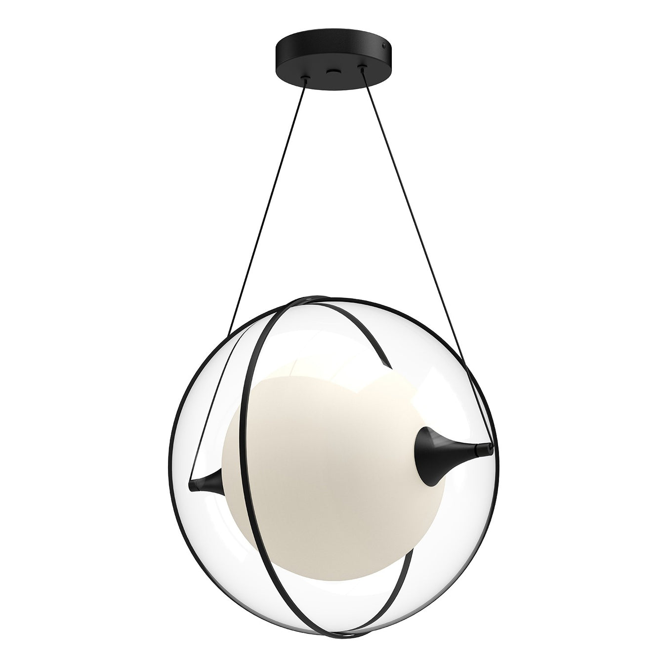 PD76716-BK - Aries LED Pendant in Black by Kuzco Lighting