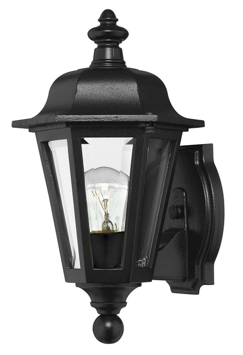 1819BK - Manor House Small Wall Mount Lantern in Black by Hinkley Lighting