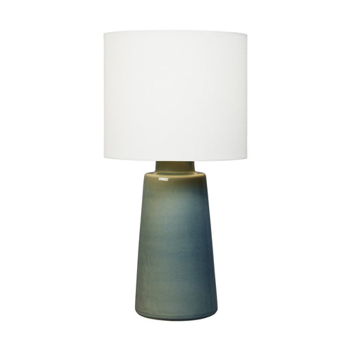Vessel Large Table Lamp in Blue Anglia Crackle