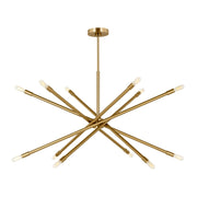 Eastyn 12-Light Extra Large Chandelier in Burnished Brass