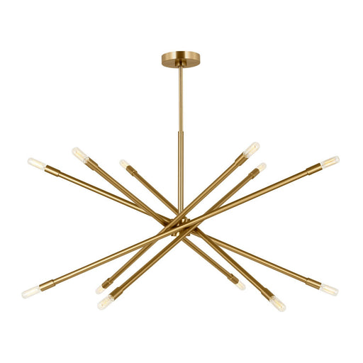 Eastyn 12-Light Extra Large Chandelier in Burnished Brass