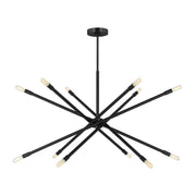Eastyn 12-Light Extra Large Chandelier in Midnight Black
