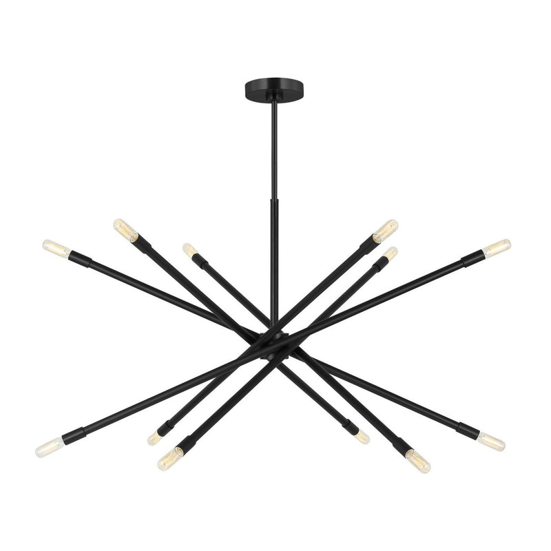 Eastyn 12-Light Extra Large Chandelier in Midnight Black