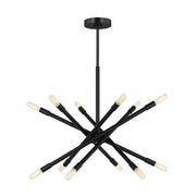 Eastyn 12-Light Medium Chandelier in Midnight Black