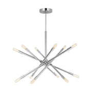 Eastyn 12-Light Medium Chandelier in Polished Nickel