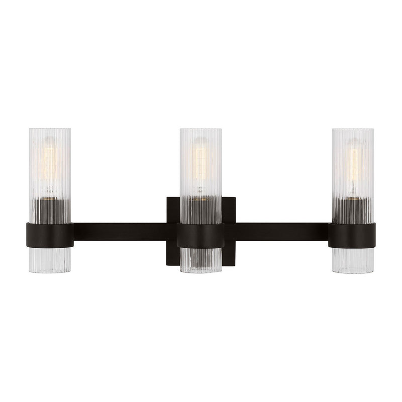 Geneva 3-Light Bath Vanity Light in Aged Iron