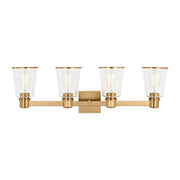 Alessa 4-Light Bath Vanity Light in Burnished Brass