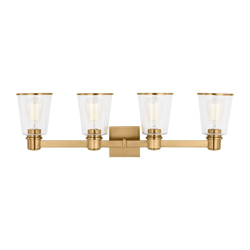 Alessa 4-Light Bath Vanity Light in Burnished Brass