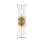 Alessa 2-Light Linear Bath Sconce in Burnished Brass
