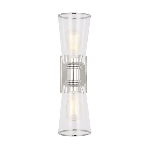 Alessa 2-Light Linear Bath Sconce in Polished Nickel