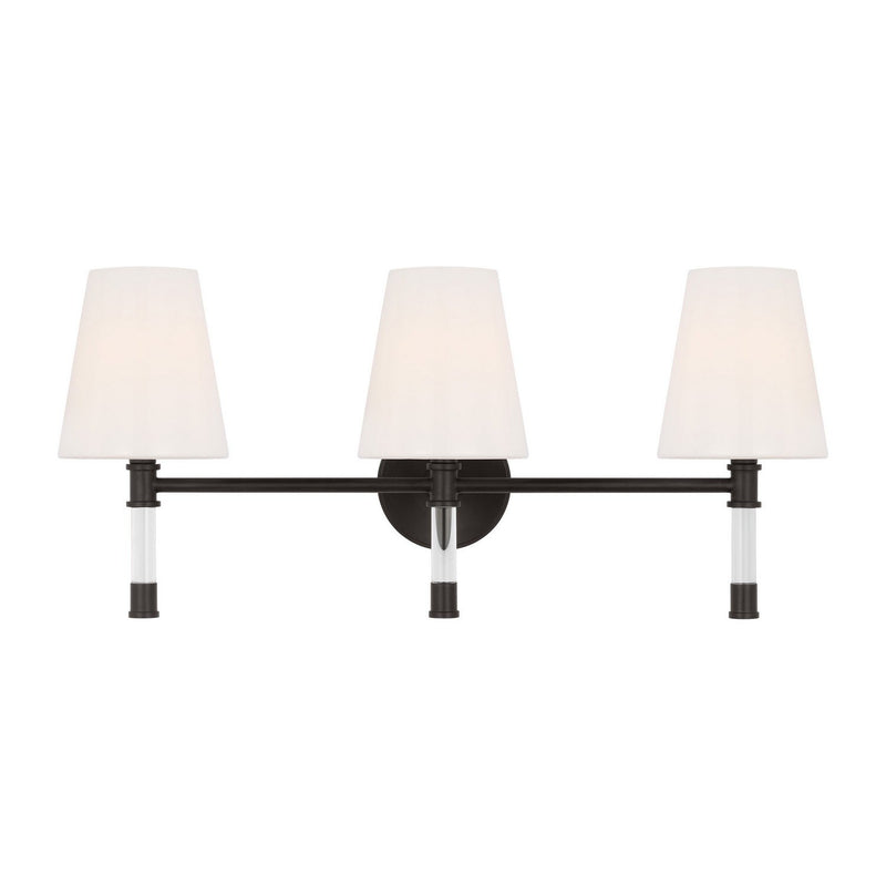 Hanover 3-Light Bath Vanity Light in Aged Iron