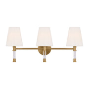 Hanover 3-Light Bath Vanity Light in Burnished Brass