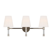 Hanover 3-Light Bath Vanity Light in Polished Nickel