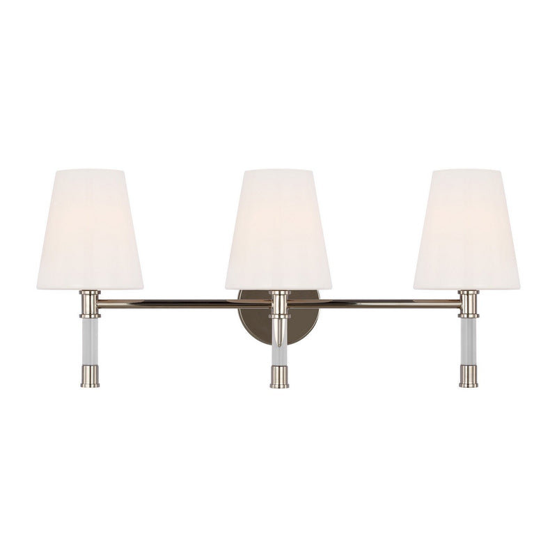Hanover 3-Light Bath Vanity Light in Polished Nickel
