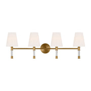 Hanover 4-Light Bath Vanity Light in Burnished Brass