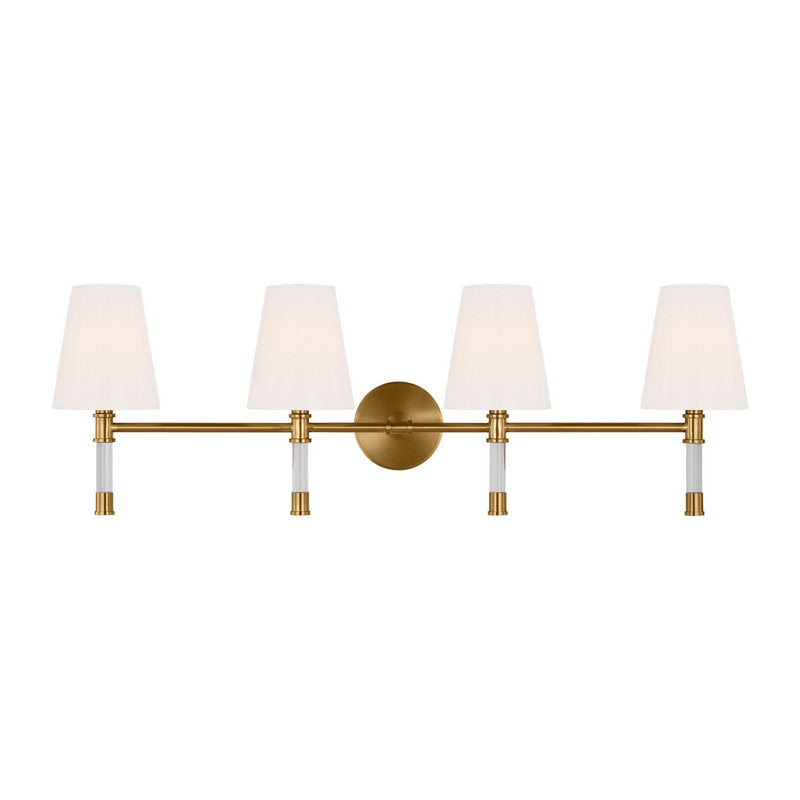 Hanover 4-Light Bath Vanity Light in Burnished Brass