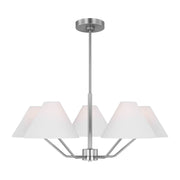 Burke 5-Light Medium Chandelier in Brushed Steel