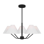 Burke 5-Light Medium Chandelier in Midnight Black