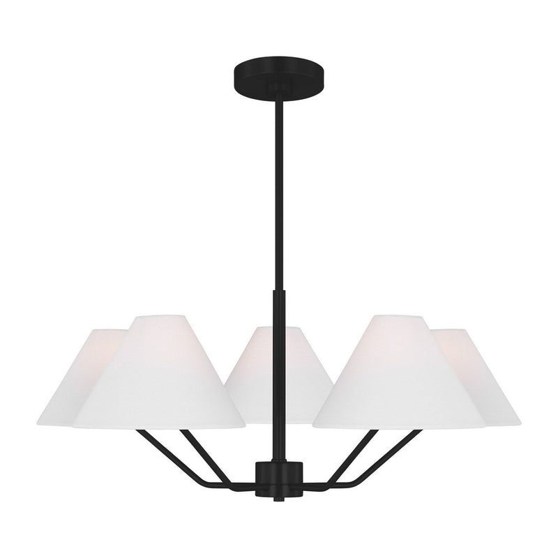 Burke 5-Light Medium Chandelier in Midnight Black