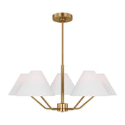 Burke 5-Light Medium Chandelier in Satin Brass