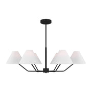 Burke 6-Light Large Chandelier in Midnight Black