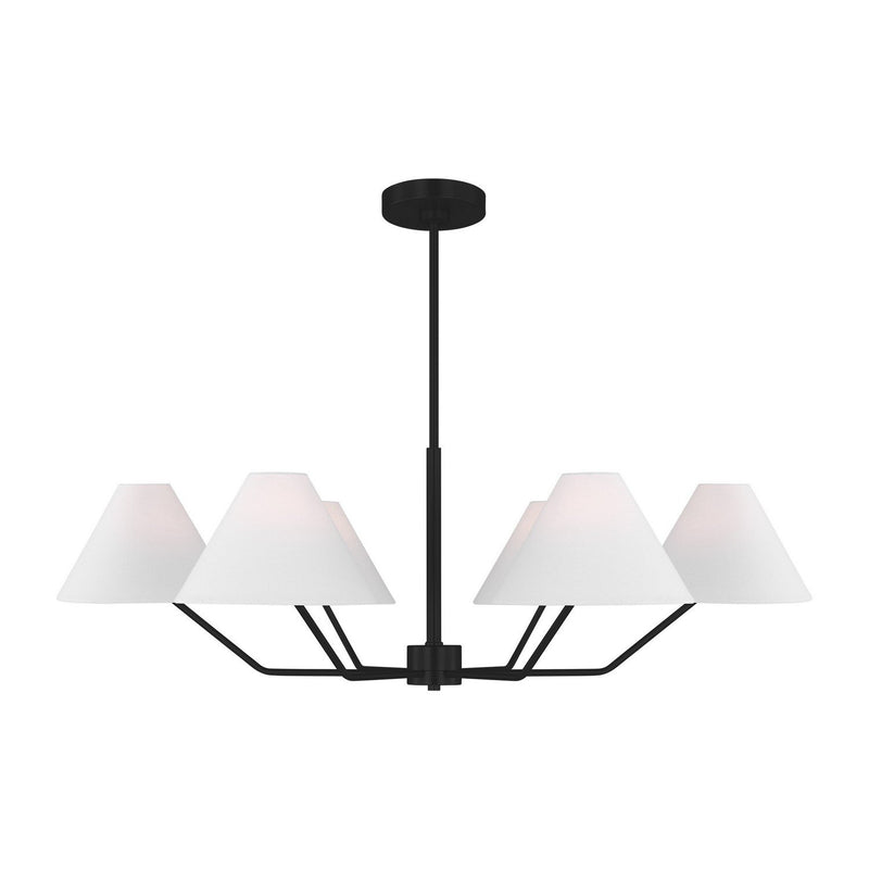 Burke 6-Light Large Chandelier in Midnight Black